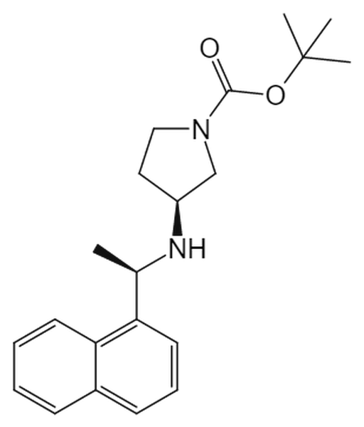 tert-butyl (S)-3-(((R)-1-(naphthalen-1-yl)ethyl)amino)pyrrolidine-1-carboxylate